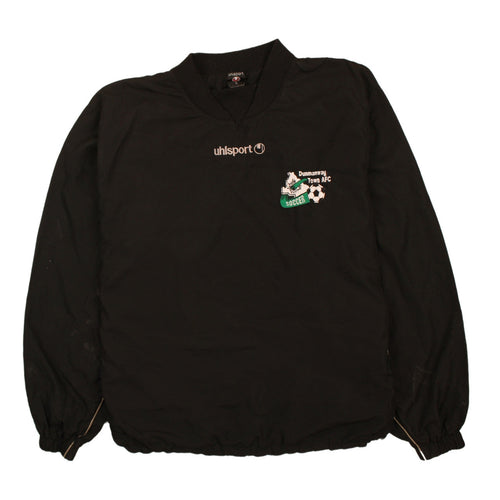 Uhlsport Mens Black Large Windbreaker Football Jacket Dunmanway Town AFC