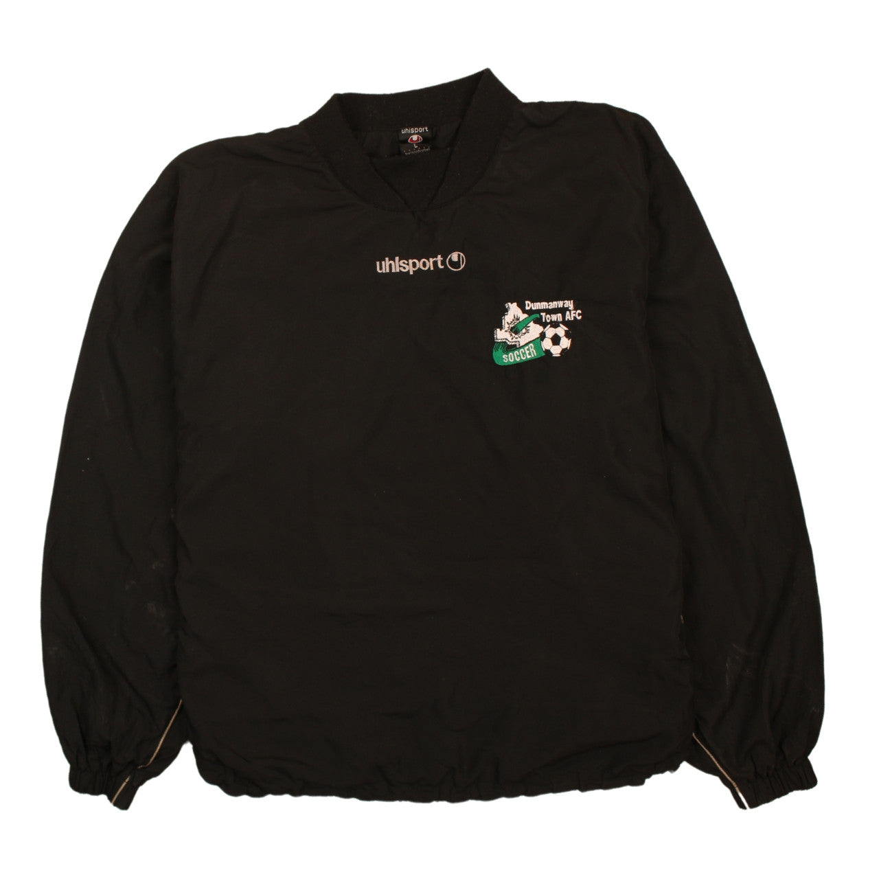 Uhlsport Mens Black Large Windbreaker Football Jacket Dunmanway Town AFC