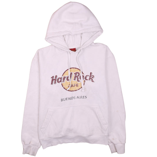Hard Rock Cafe Women's White XS Pullover Hoodie Buenos Aires