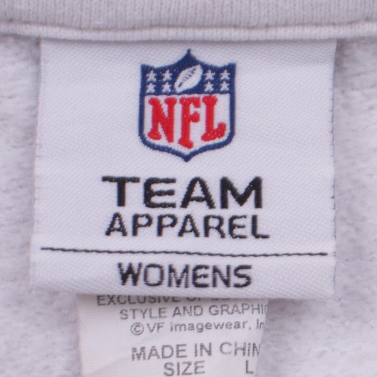 NFL Team Apparel Womens White Panthers Full Zip Sweatshirt Size L