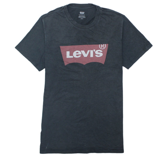 Levi's Men's Black Logo Graphic Short Sleeve Cotton T-Shirt Size S
