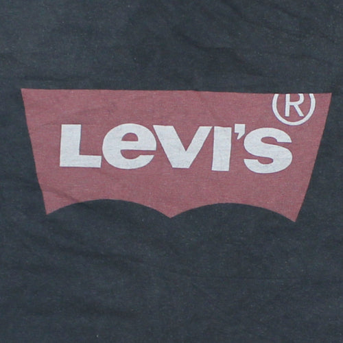 Levi's Men's Black Logo Graphic Short Sleeve Cotton T-Shirt Size S