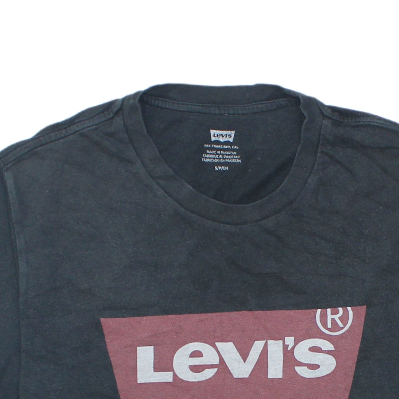 Levi's Men's Black Logo Graphic Short Sleeve Cotton T-Shirt Size S