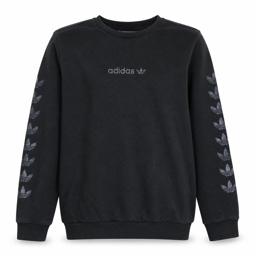 Adidas Boys Black Crew Neck Logo Sweatshirt 13-14 Years