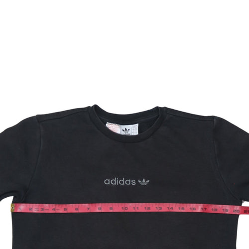 Adidas Boys Black Crew Neck Logo Sweatshirt 13-14 Years