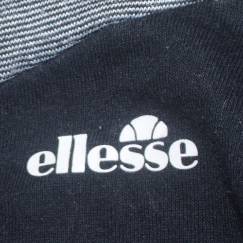 Ellesse Men's Black Full Zip Hoodie M Regular Fit Sports Style
