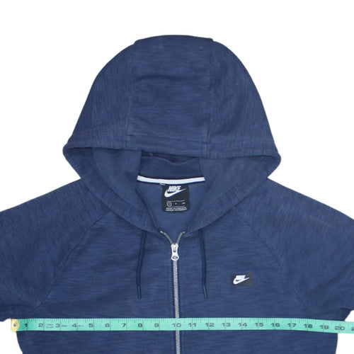 Nike Men's Blue Full Zip Hoodie Size S Regular Fit Cotton Blend