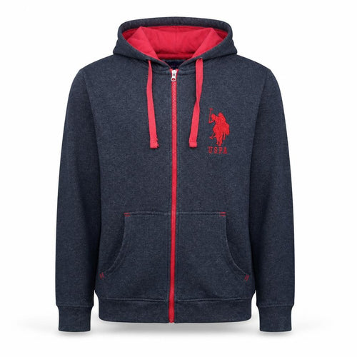 U.S. Polo Assn. Men's Dark Grey Full Zip Hoodie Small