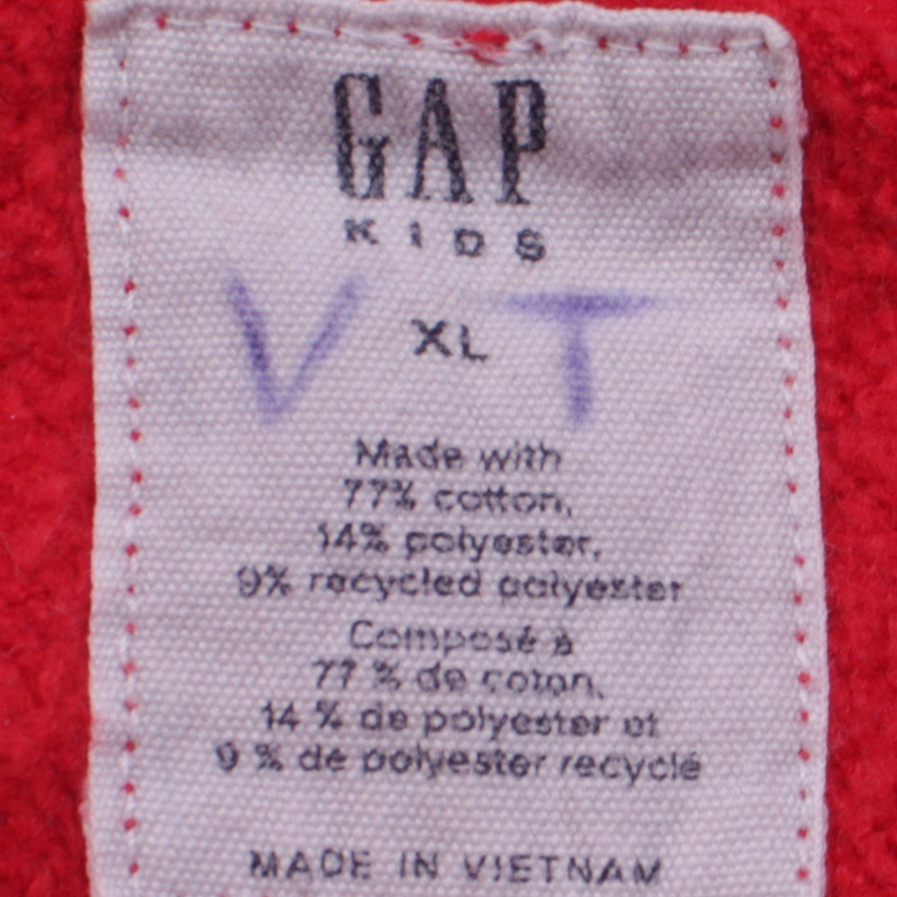 GAP Boys Red XL Pullover Fleece Sweatshirt with Logo Print