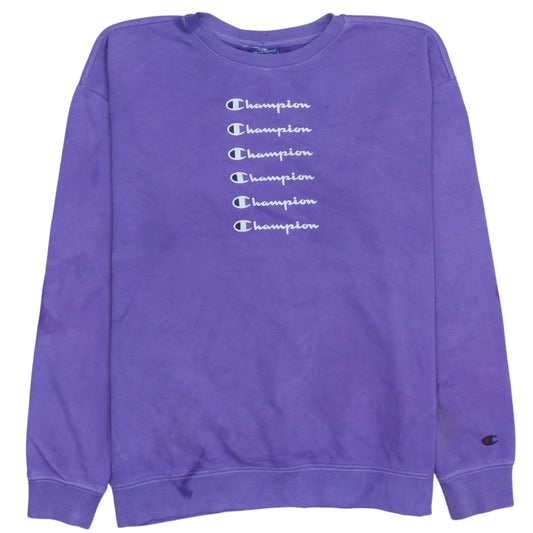 Champion Women's Purple Crew Neck Pullover Sweatshirt Medium