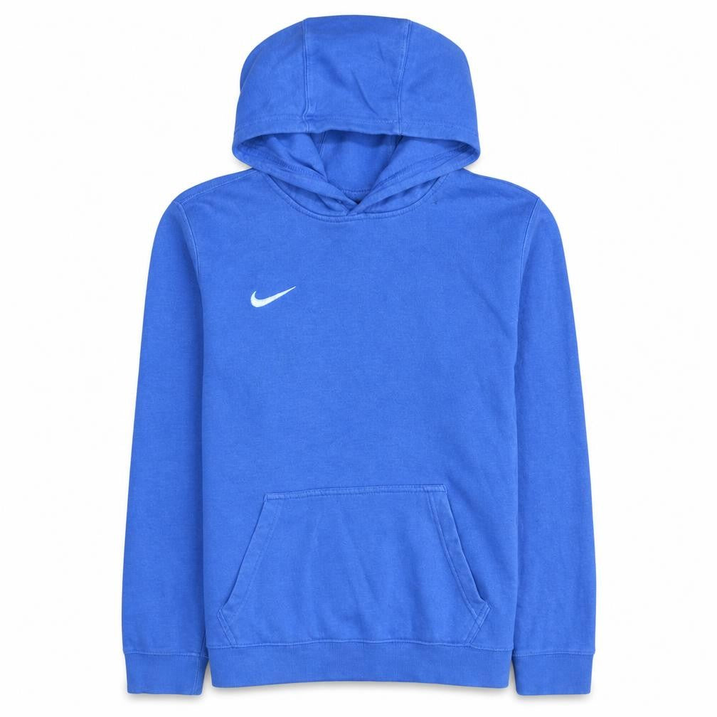 Front view of Nike boys’ blue pullover hoodie xl 158-170cm cotton blend sweatshirt