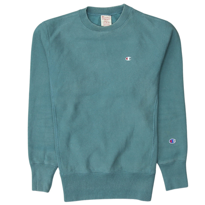 Champion Men's Green Reverse Weave Crew Neck Sweatshirt Size S