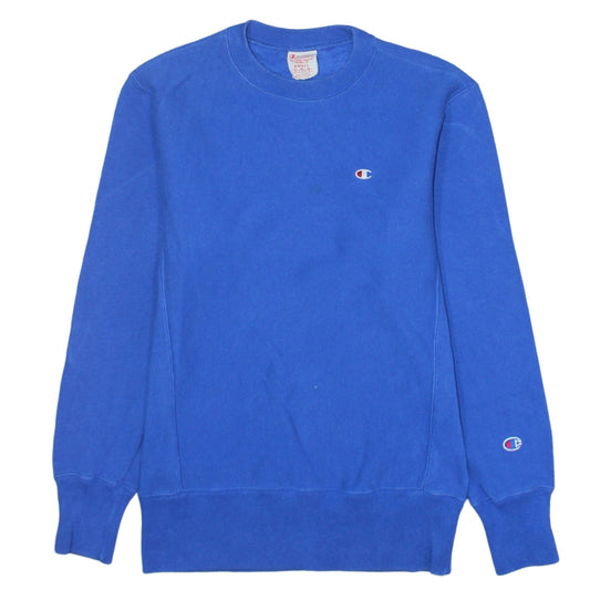 Champion Men's Blue Reverse Weave Pullover Sweatshirt Small