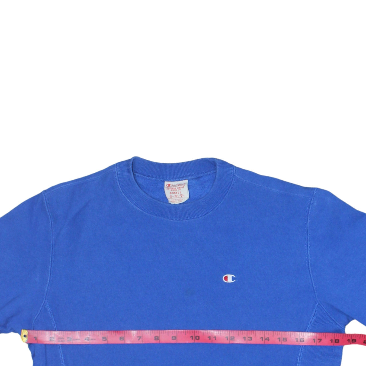 Champion Men's Blue Reverse Weave Pullover Sweatshirt Small