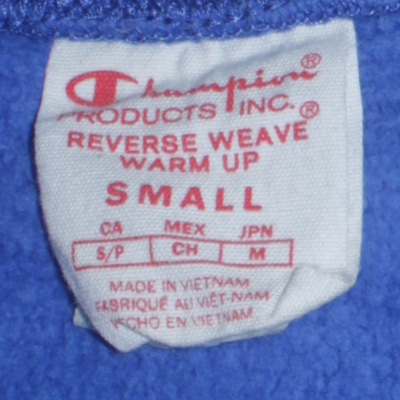 Champion Men's Blue Reverse Weave Pullover Sweatshirt Small