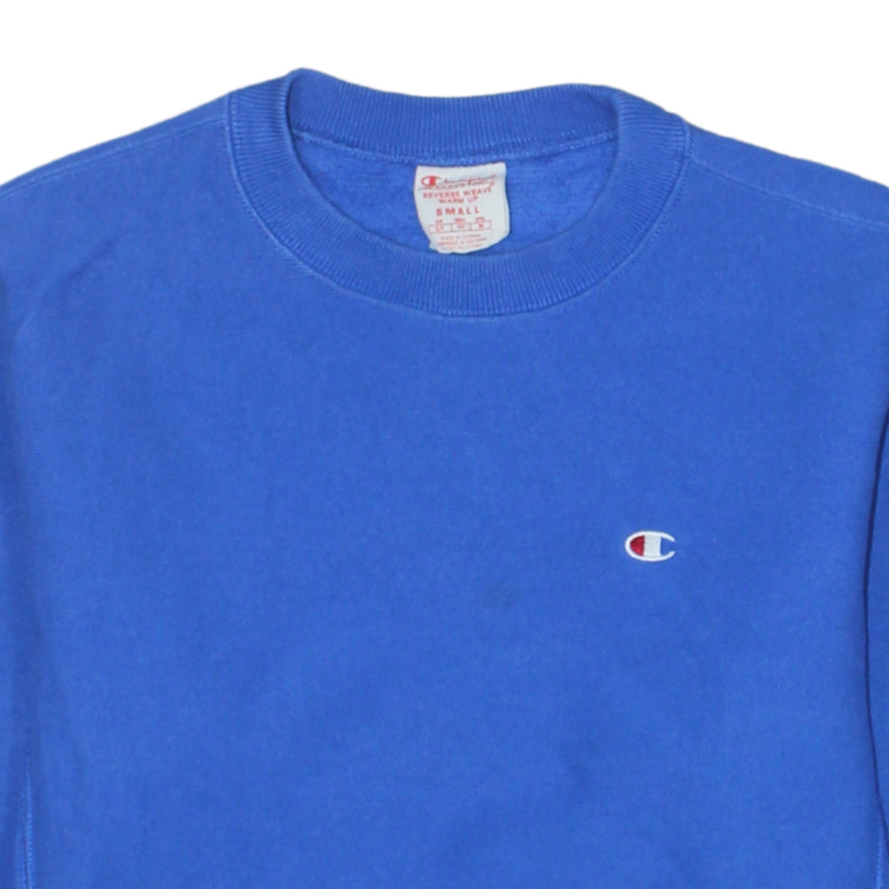 Champion Men's Blue Reverse Weave Pullover Sweatshirt Small