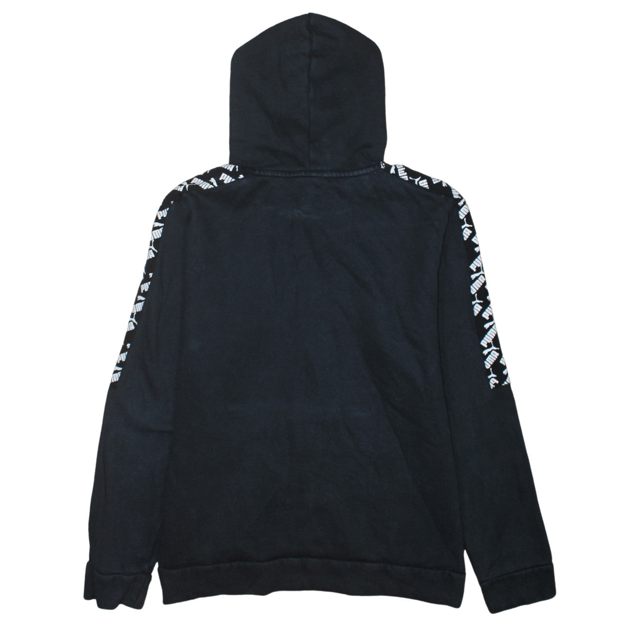 Puma Men's Black Pullover Hoodie M Logo Graphic Sportswear