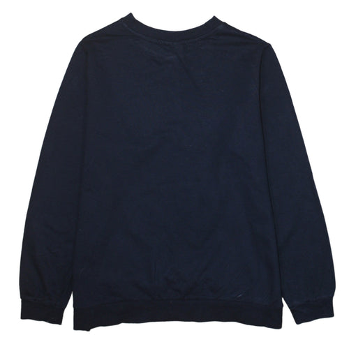 Disney Tu Women Navy Blue Christmas Mickey Mouse Glitter Sweatshirt Size 16