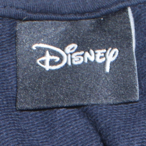 Disney Tu Women Navy Blue Christmas Mickey Mouse Glitter Sweatshirt Size 16