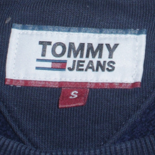 Tommy Jeans Men's Blue Logo Crew Neck Pullover Sweatshirt Size S