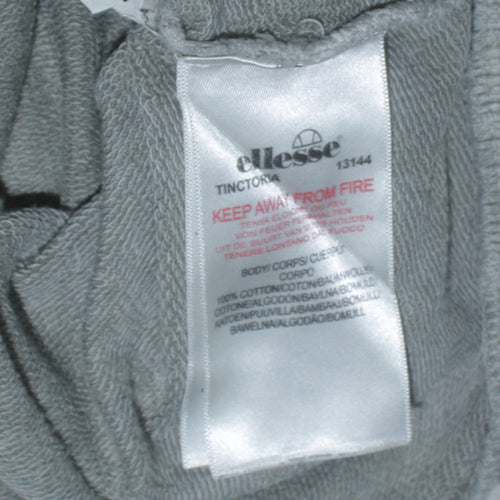 Ellesse Men’s Grey Pullover Hoodie XL Regular Fit Cotton
