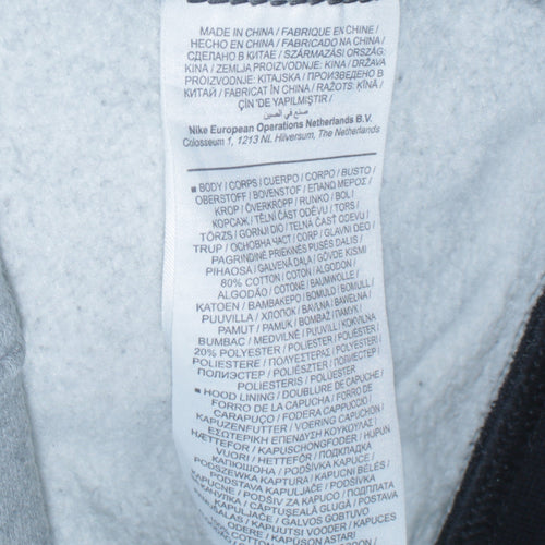 Nike Men's Grey & Black 1/4 Zip Pullover Hoodie Size M