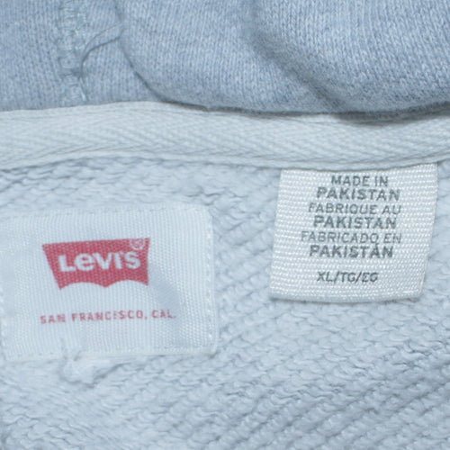 Levi's Mens Grey Fleece Pullover Hoodie XL Regular Fit