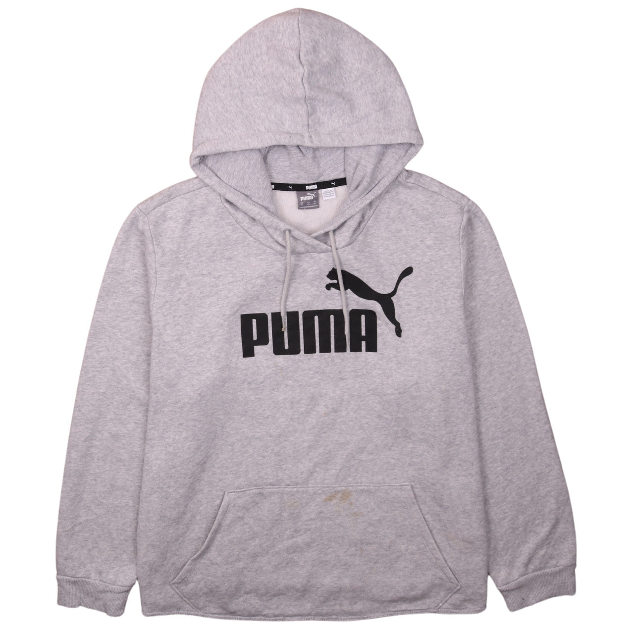 Puma Women’s Grey Logo Pullover Hoodie Size XL Fleece Casual