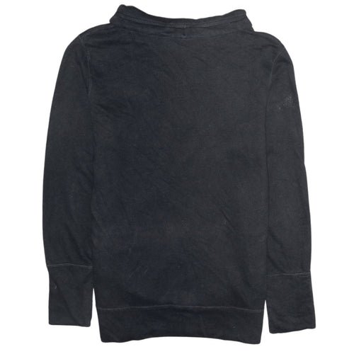 PUMA Women Black Size 12 Pullover Sweatshirt with Logo Graphic