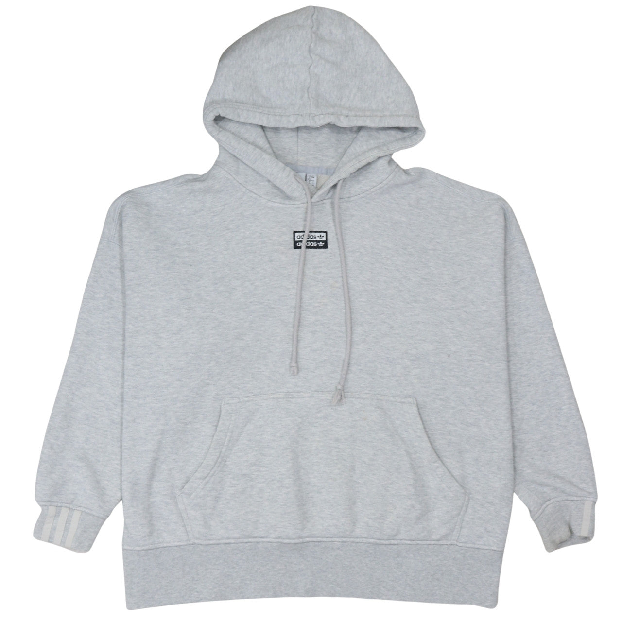 Adidas Women’s Grey Pullover Hoodie Size 16 Cotton Blend Casual