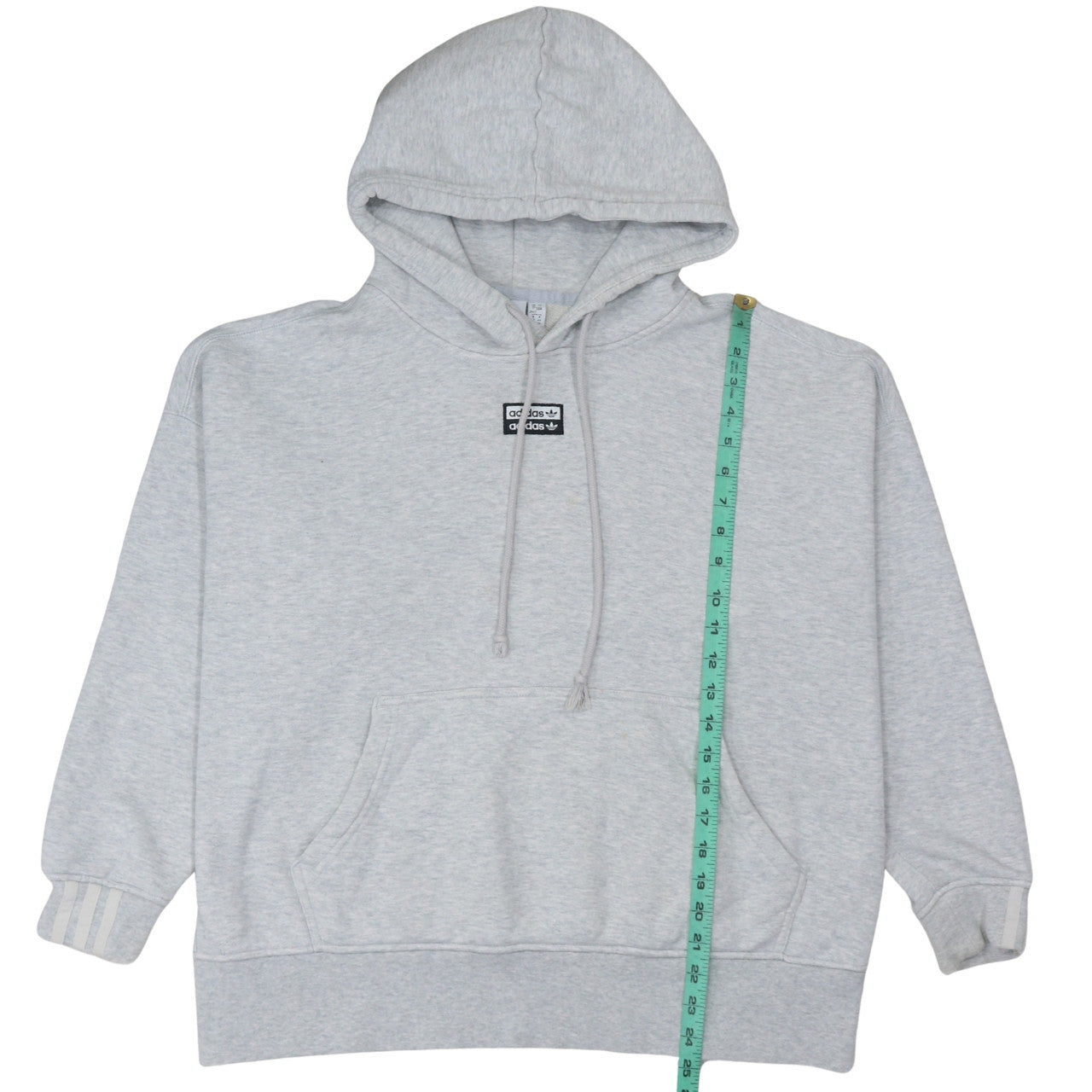 Adidas Women’s Grey Pullover Hoodie Size 16 Cotton Blend Casual