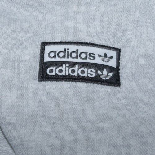 Adidas Women’s Grey Pullover Hoodie Size 16 Cotton Blend Casual