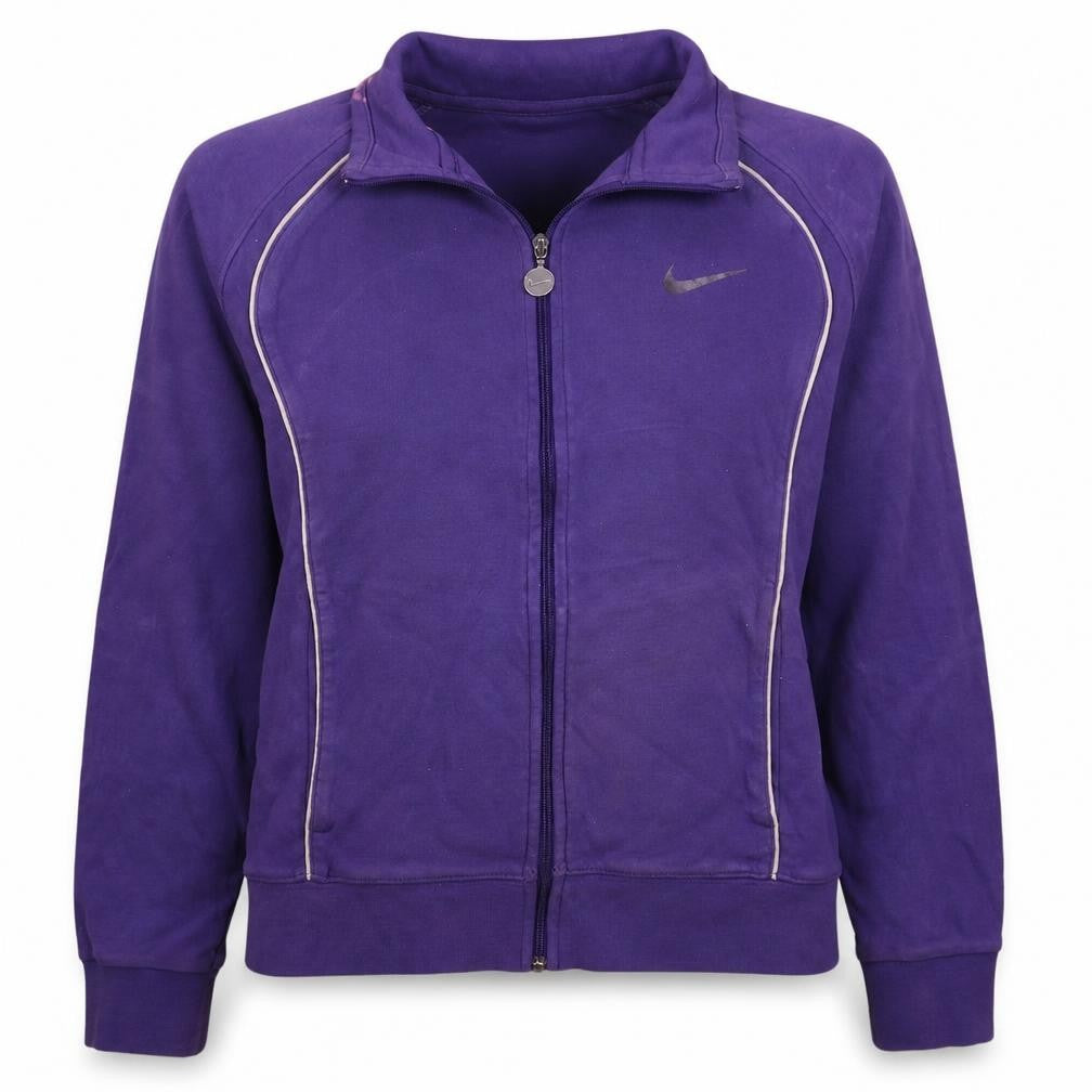 Front view of Nike Teens Purple Track Jacket Full Zip Activewear, size 14