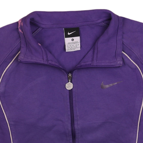 Nike Teens Purple Track Jacket Full Zip Activewear Size 14
