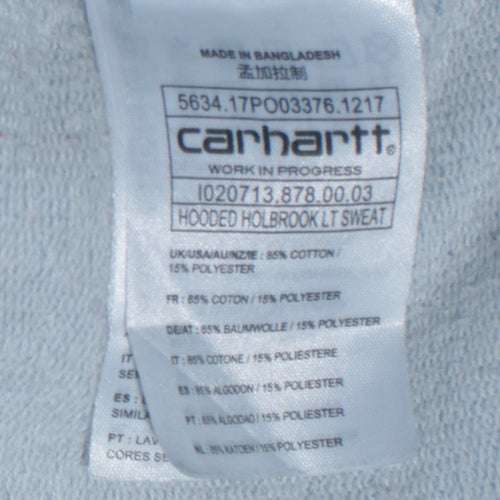Carhartt Men’s Blue Pullover Hoodie M Regular Fit Cotton Blend