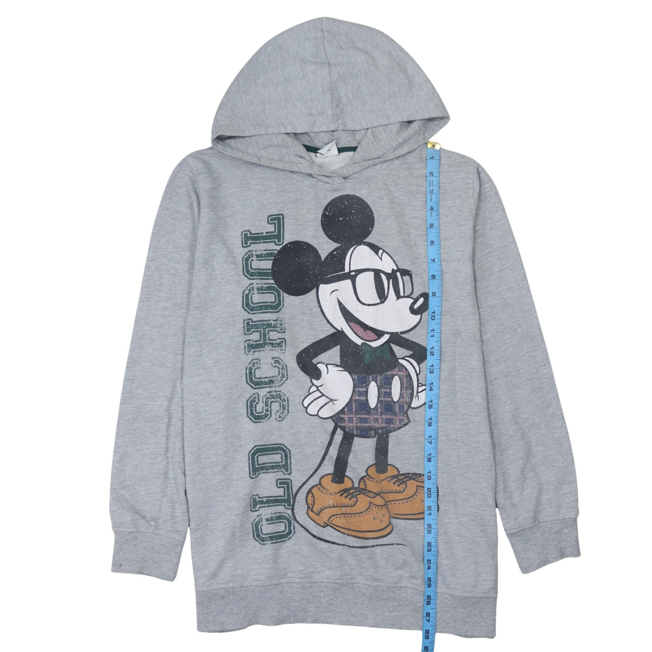 Disney Women's Grey Mickey Mouse 'Old School' Pullover Hoodie Size M