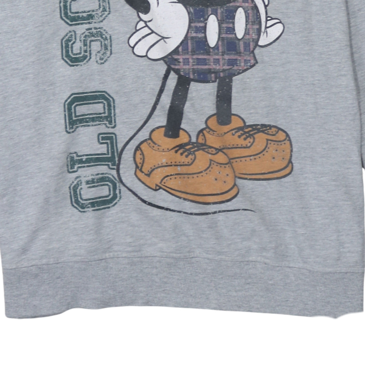 Disney Women's Grey Mickey Mouse 'Old School' Pullover Hoodie Size M