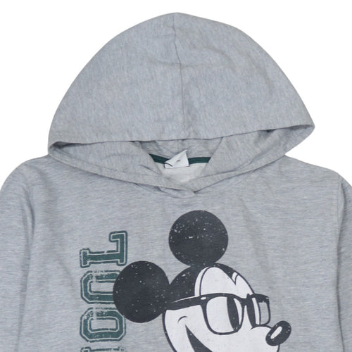 Disney Women's Grey Mickey Mouse 'Old School' Pullover Hoodie Size M