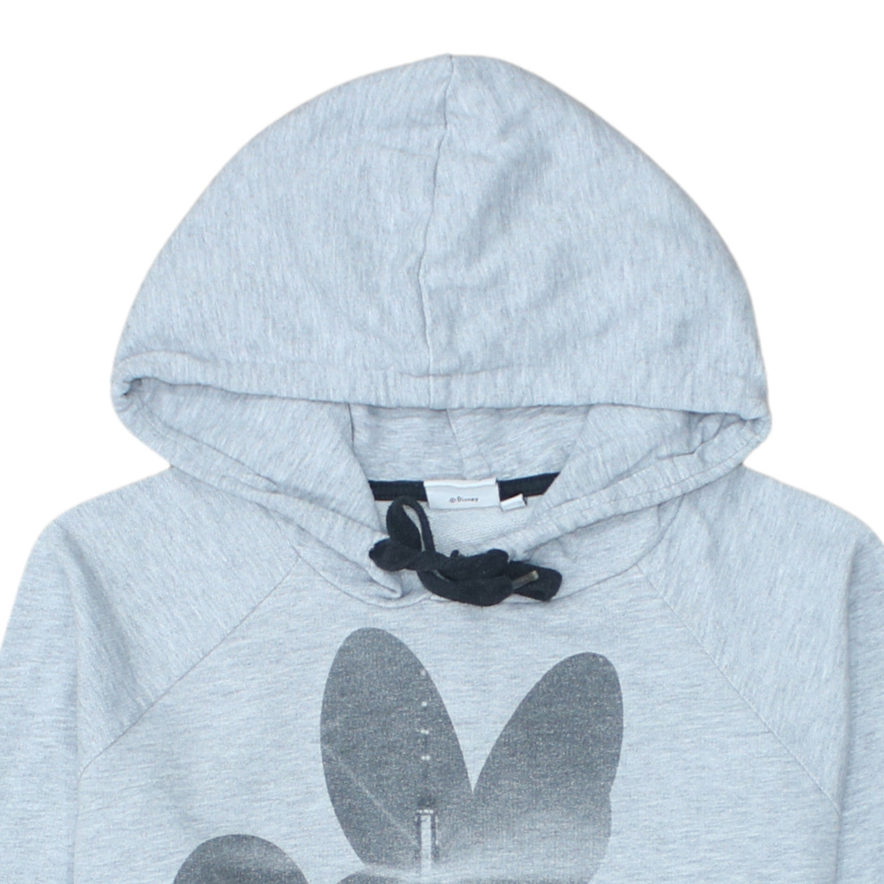 Disney Women Grey Minnie Mouse Hoodie Size L Pullover Cotton Blend