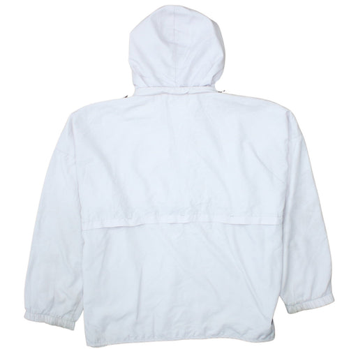 Fila Women’s White Hooded Anorak Jacket Size 14 Lightweight Zip