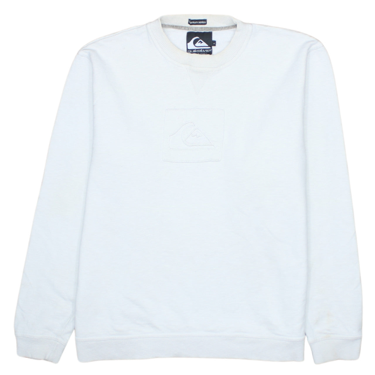 Quiksilver Men's White Crew Neck Pullover Sweatshirt Size L