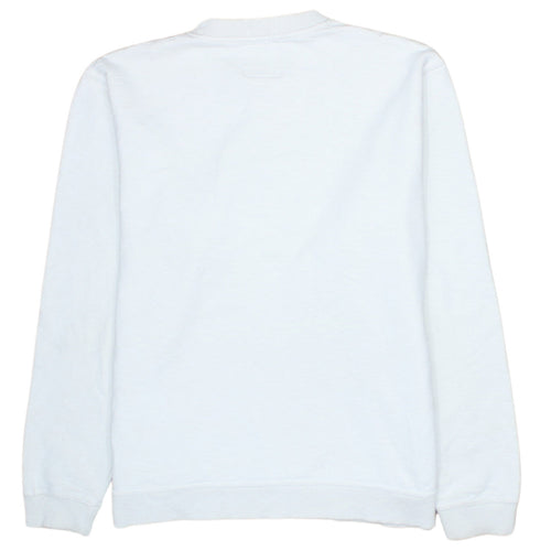Quiksilver Men's White Crew Neck Pullover Sweatshirt Size L