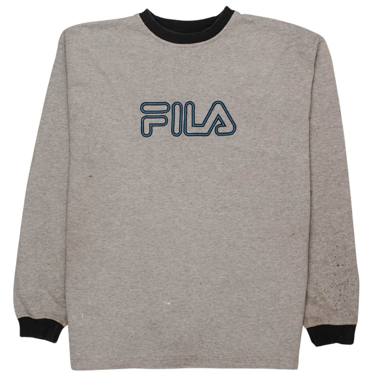 Fila Men's Grey 2XL Pullover Crew Neck Logo Sweatshirt