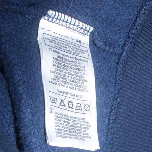 Adidas Men Blue Full Zip Hoodie Size M Sport Essentials
