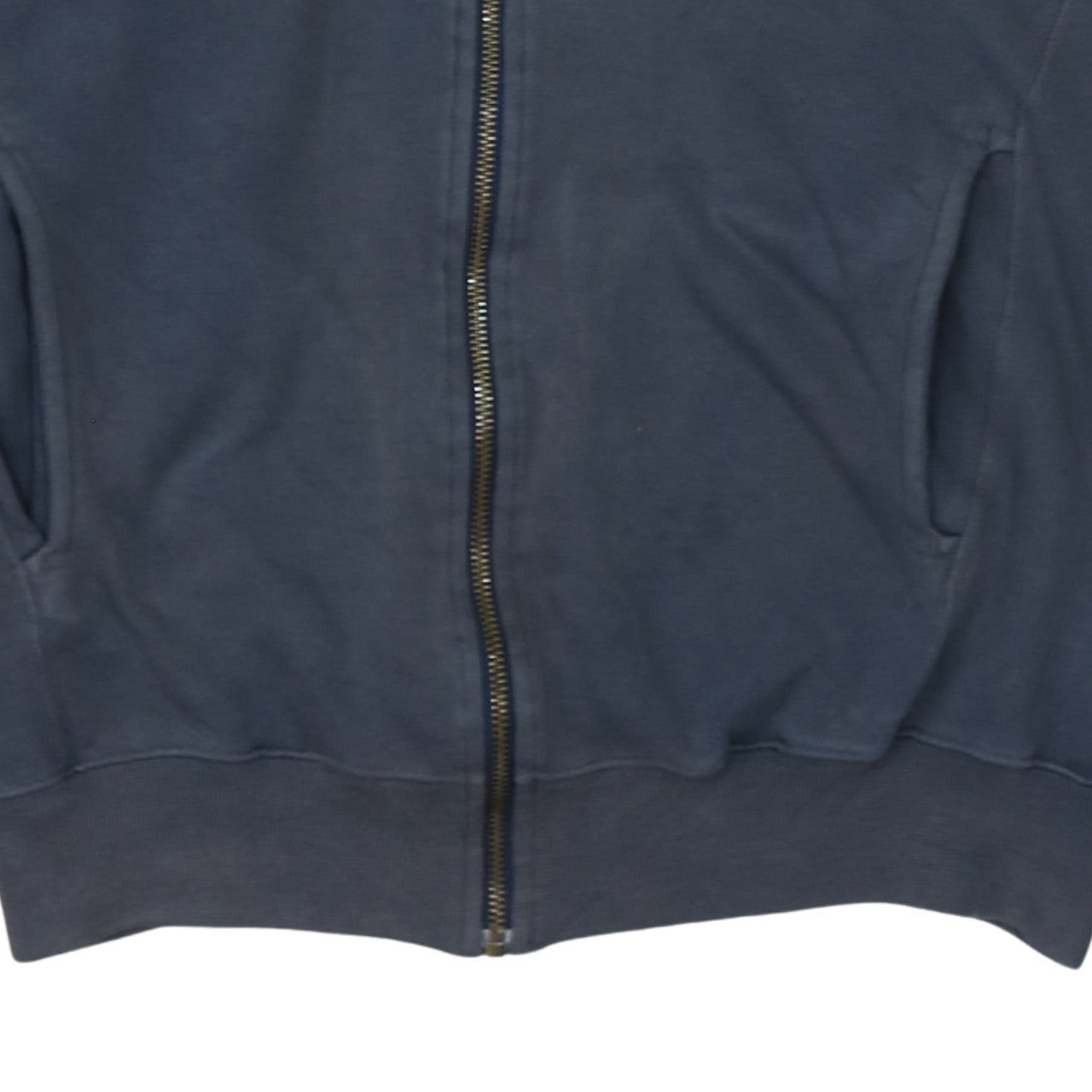 Champion Women's Navy Full Zip Hoodie Medium Cotton Blend