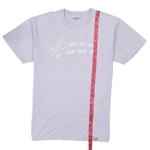Carhartt Men's White Funny Graphic Cotton T-Shirt Size S