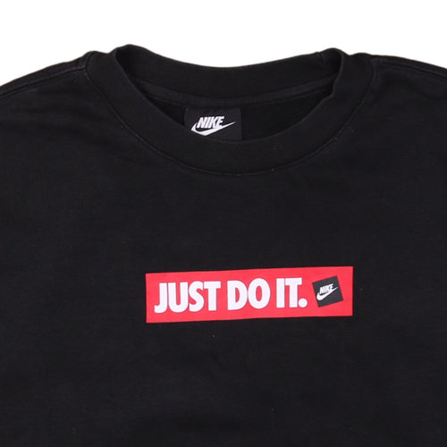 Nike Men’s Black Pullover Sweatshirt M Just Do It Graphic Print