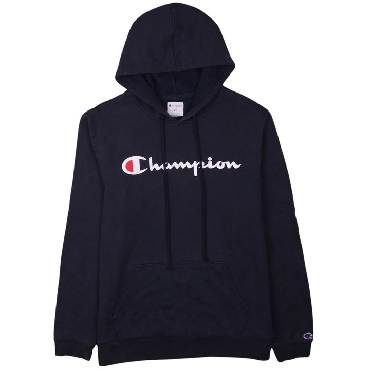 Champion Men's Blue Pullover Hoodie M Logo Fleece Sportswear