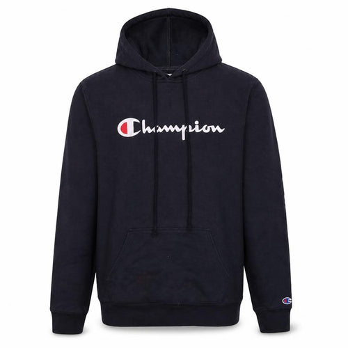 Champion Men's Blue Pullover Hoodie M Logo Fleece Sportswear
