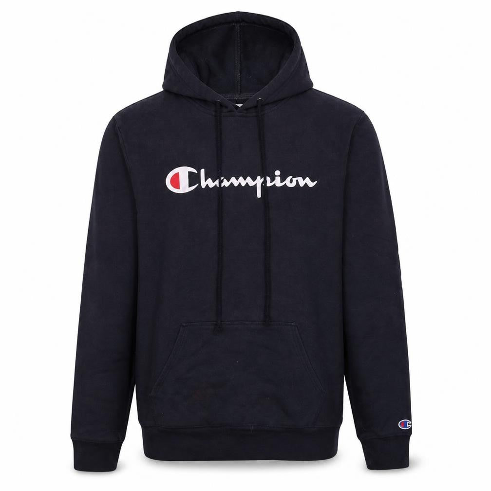 Champion Men's Blue Pullover Hoodie M Logo Fleece Sportswear